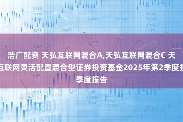 浩广配资 天弘互联网混合A,天弘互联网混合C 天弘互联网灵活配置混合型证券投资基金2025年第2季度报告